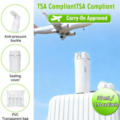 4-in-1 Travel Toiletry Dispenser – Compact, Leak-Proof & Refillable