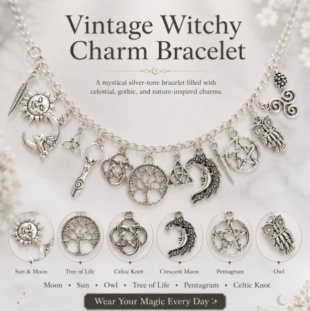 Vintage Witchy Charm Bracelet