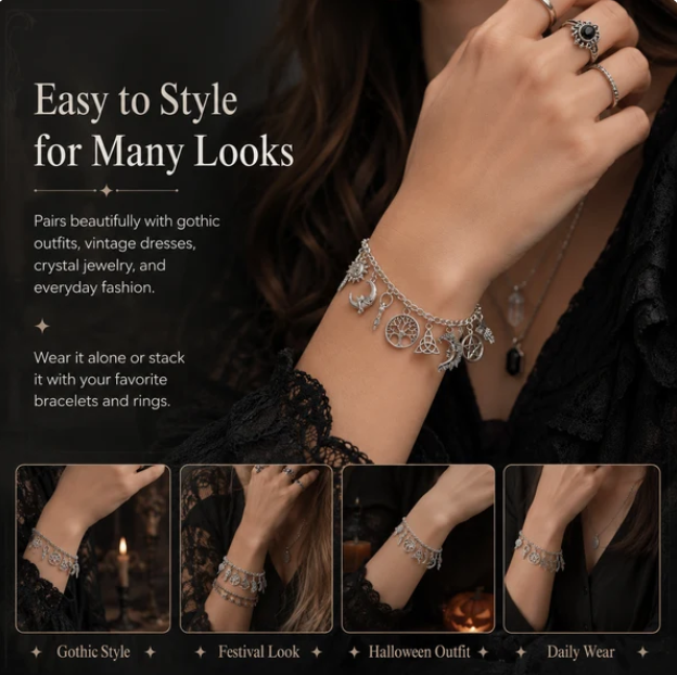 Vintage Witchy Charm Bracelet
