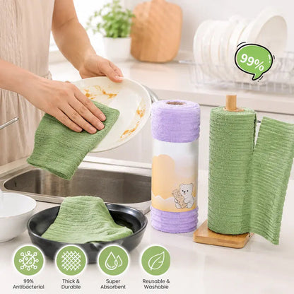 Premium Reusable & Antibacterial Cleaning Cloth Roll