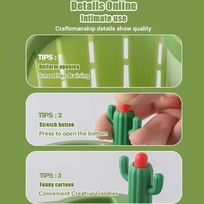 2pcs Cactus Kitchen Automatic Dumping Sink Filter