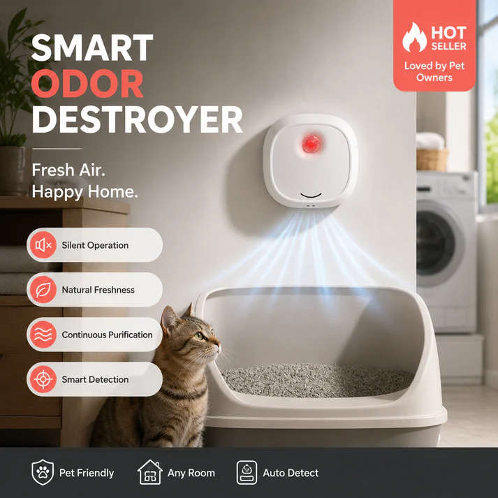 Say Goodbye To Unpleasant Odors With It! Smart Quiet Pet Odor Eliminator
