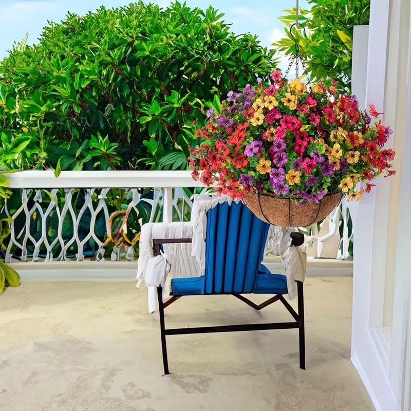 UV Resistant Look Real Colorful Spring Flowers
