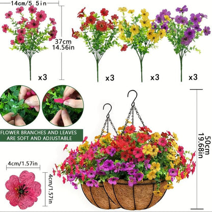 UV Resistant Look Real Colorful Spring Flowers