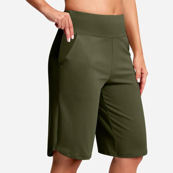 Women's High-Waist Yoga Shorts With Pockets