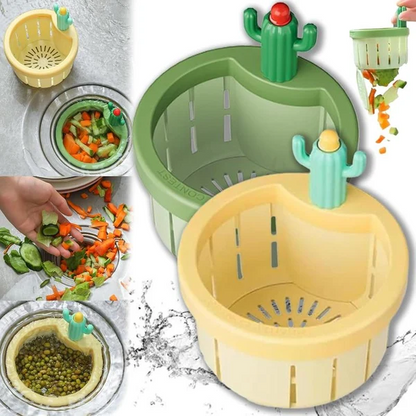2pcs Cactus Kitchen Automatic Dumping Sink Filter