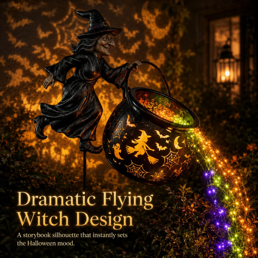 🔥 49% OFF Halloween Early Bird Sale 🎃 Halloween Witch Cauldron Garden Light