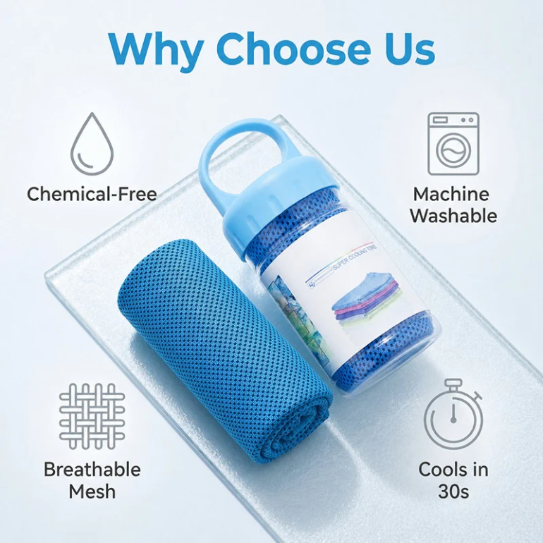 Snap-Activated Instant Cooling Towel