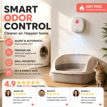 Say Goodbye To Unpleasant Odors With It! Smart Quiet Pet Odor Eliminator