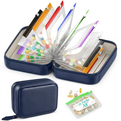 Waterproof Pill Pouch Set – Large Weekly Travel Medicine Organizer