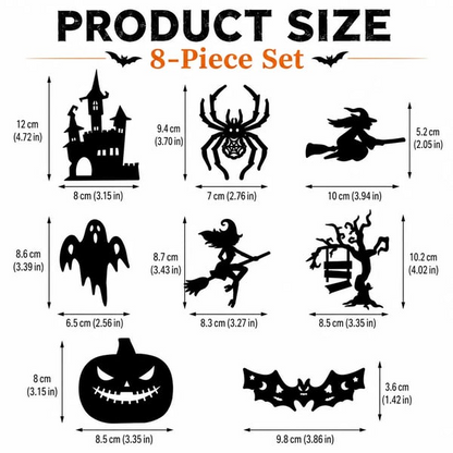 Halloween LED Silhouette Wall Light Sticker, Battery Powered Peel And Stick Decorative Light