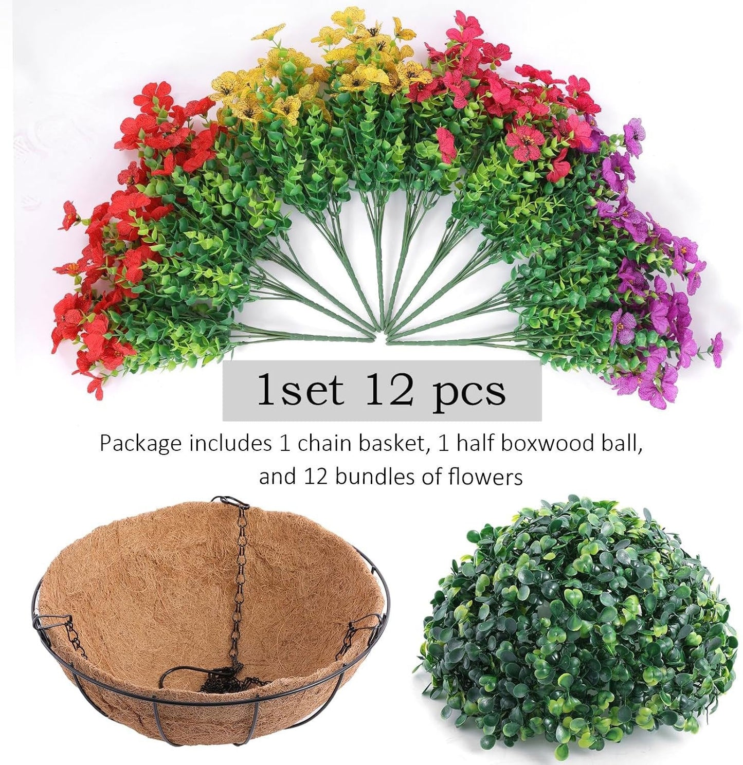 UV Resistant Look Real Colorful Spring Flowers