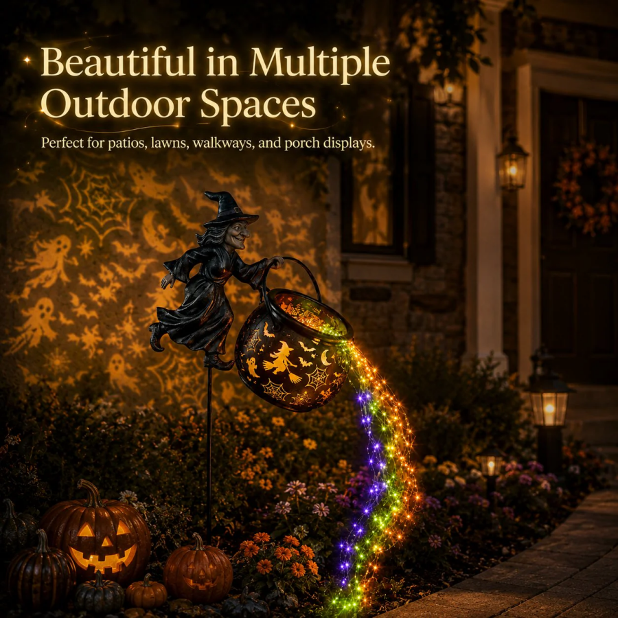 🔥 49% OFF Halloween Early Bird Sale 🎃 Halloween Witch Cauldron Garden Light