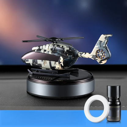 Solar Rotating Helicopter Car Aromatherapy Diffuser – Aluminum Alloy Solar Powered Air Freshener