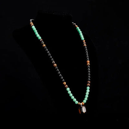 ✨Money Attraction Necklace With GreenAventurine & Tiger Eye Pendant Healing Crystal Stone