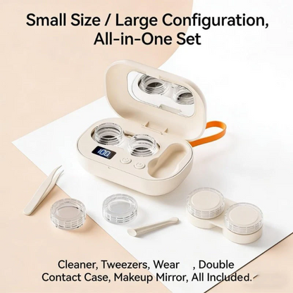 The Rechargeable Ultrasonic Cleaner-Clear Lenses In Minutes!