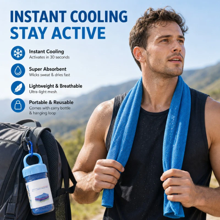 Snap-Activated Instant Cooling Towel