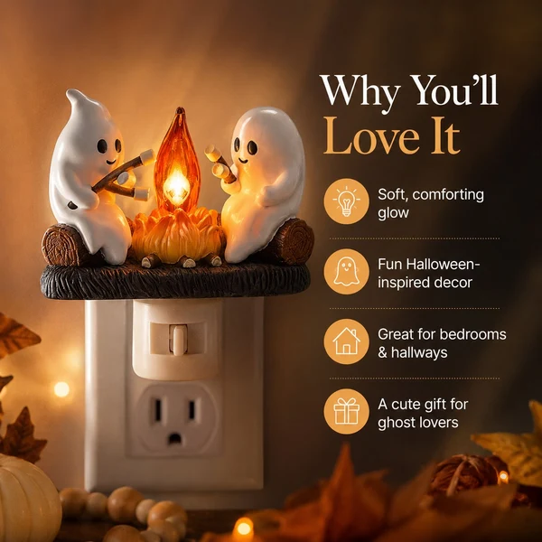 Plug In The Cutest Halloween Glow — Adorable Ghost Outlet Night Light