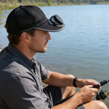 🧢2026 Pro Outdoor Cooling Cap: Dual Power Supply Fan Cap