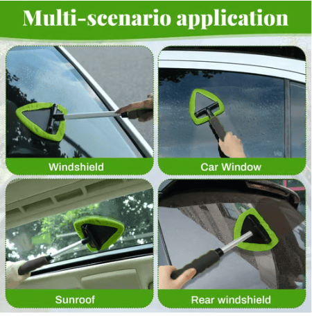 Microfiber Car Windshield Cleaning Toolwith Extendable Handle