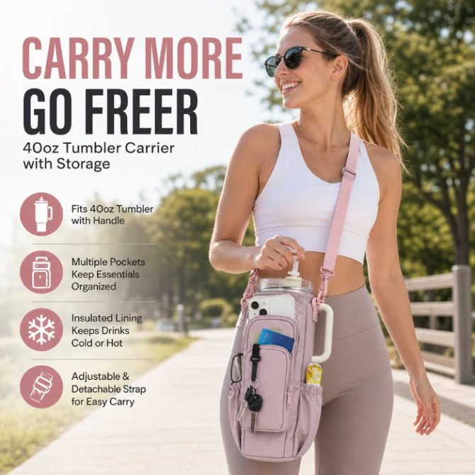 Hands-Free Tumbler Sling Bag