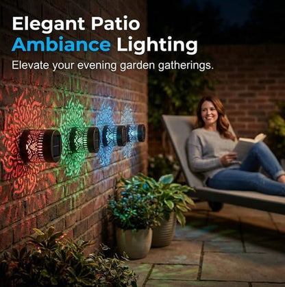 Solar Mandala Projector Wall Light