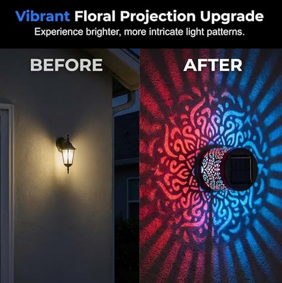 Solar Mandala Projector Wall Light