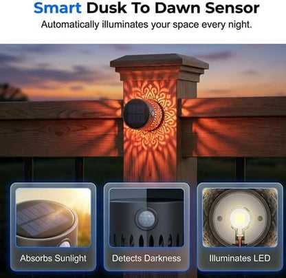 Solar Mandala Projector Wall Light