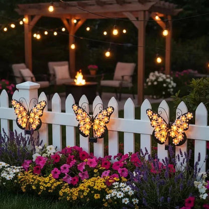 🔥Last Day 60% OFF🔥Solar Lights Outdoor Metal Butterfly Wall Decor