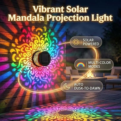 Solar Mandala Projector Wall Light