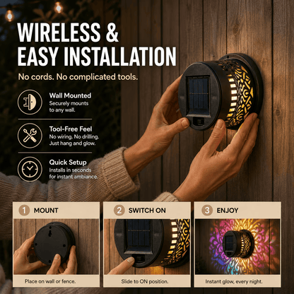 🔥 5K+ people bought this week alone🔥Solar Mandala Projector Wall Light