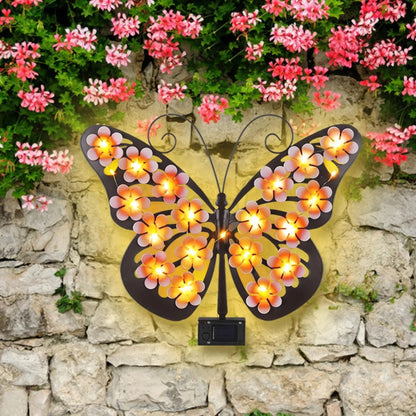 🔥Last Day 60% OFF🔥Solar Lights Outdoor Metal Butterfly Wall Decor