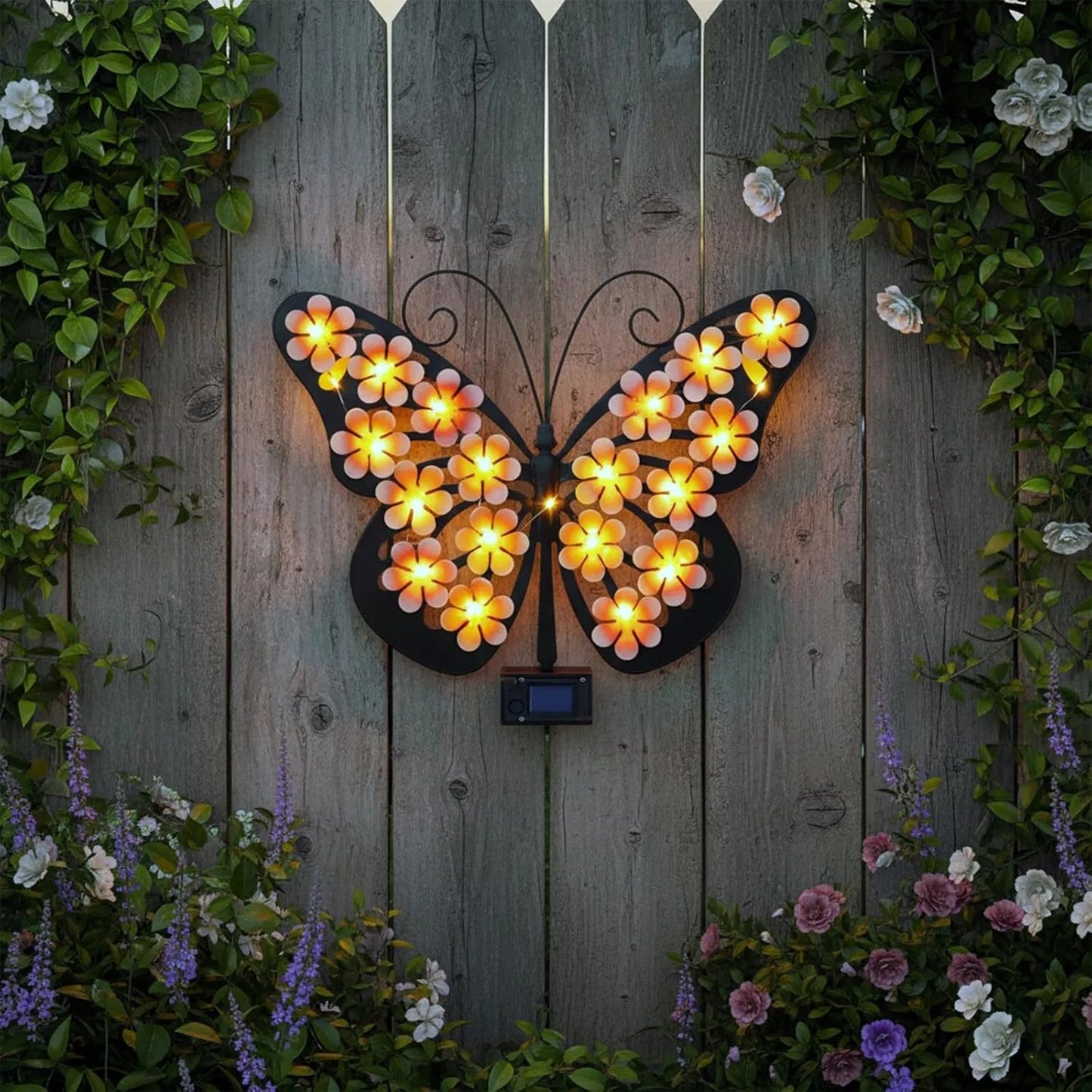 🔥Last Day 60% OFF🔥Solar Lights Outdoor Metal Butterfly Wall Decor