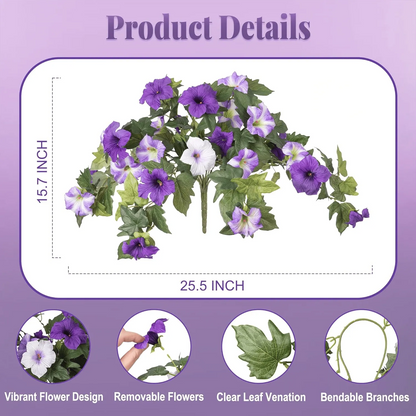 🔥Last Day 70% OFF🔥 Faux Petunias Silk Flower UV Resistant No Fade Floral