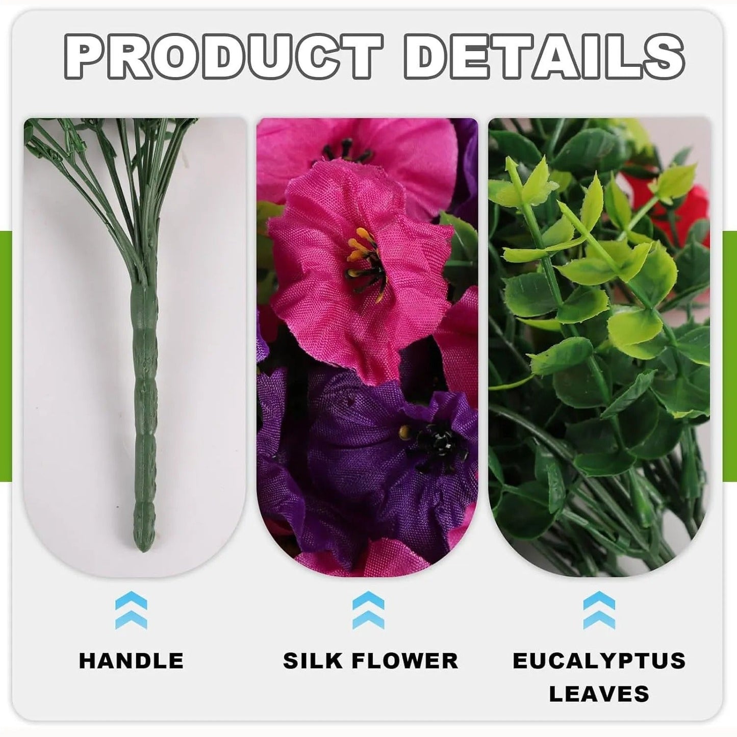 UV Resistant Hanging Artificial Morning Glory Vine