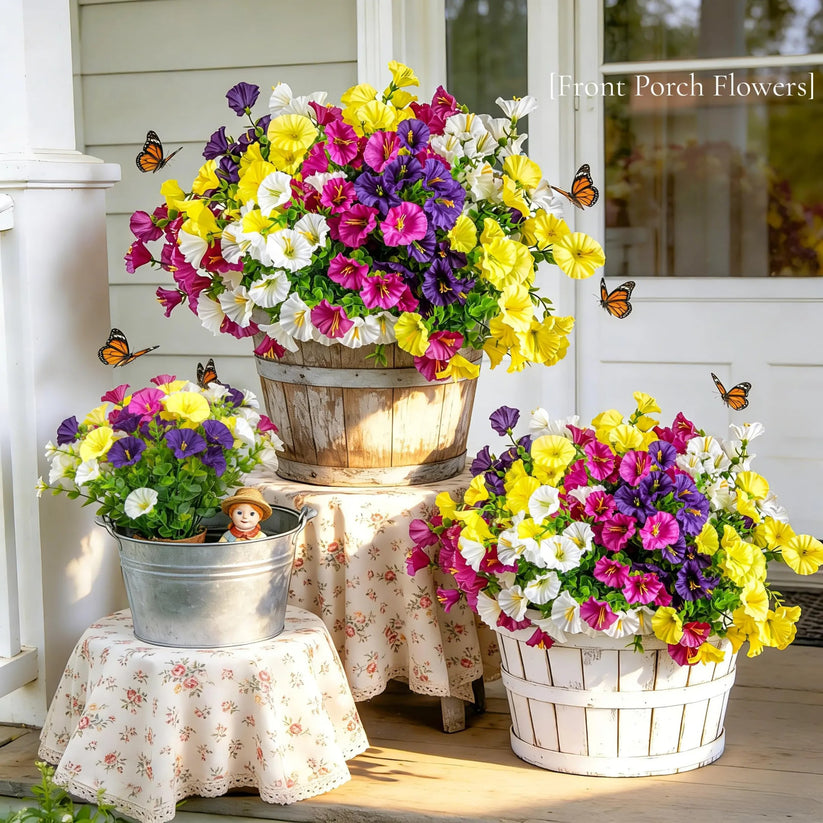 UV Resistant Artificial Petunias Flowers(Without a basket)