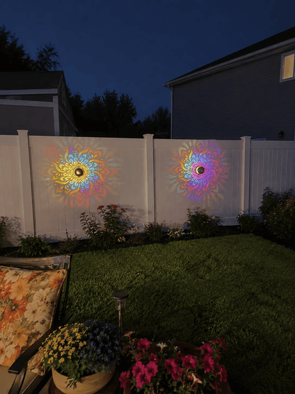 Solar Mandala Projector Wall Light