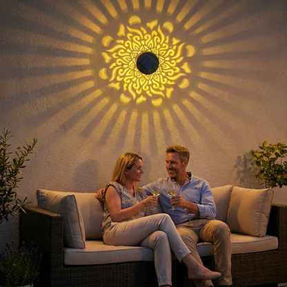 Solar Mandala Projector Wall Light