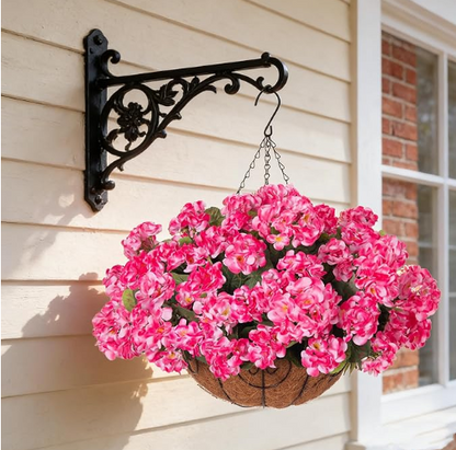 🔥Last Day 50% OFF🔥Outdoor UV Resistant Artificial Geranium Flowers with free led lights☀️UV resistant, Waterproof，Windproof🌪️