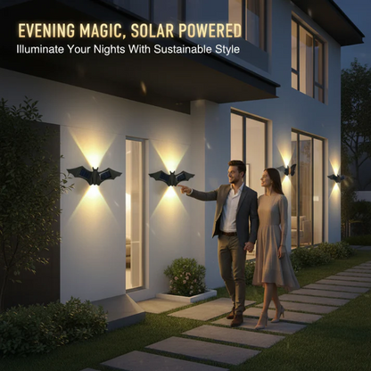 Unique Waterproof Solar Butterfly & Bat LED Wall Sconce