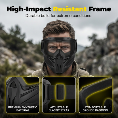 Detachable Full FaceGoggle Mask