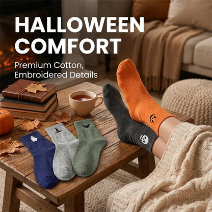 Halloween Embroidered Socks